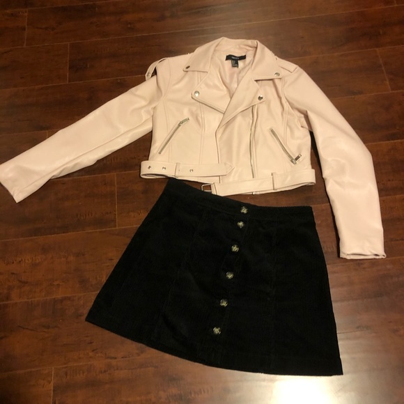 Blush Pink Faux Leather Jacket - Picture 2 of 8